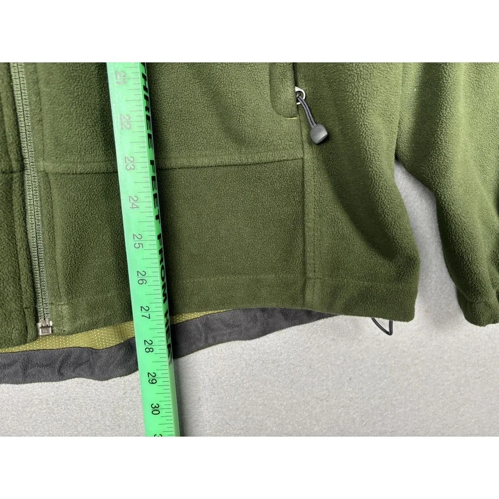 The North Face Jacket Mens Large Green Fleece WindWall Full Zip Hiking Outdoor